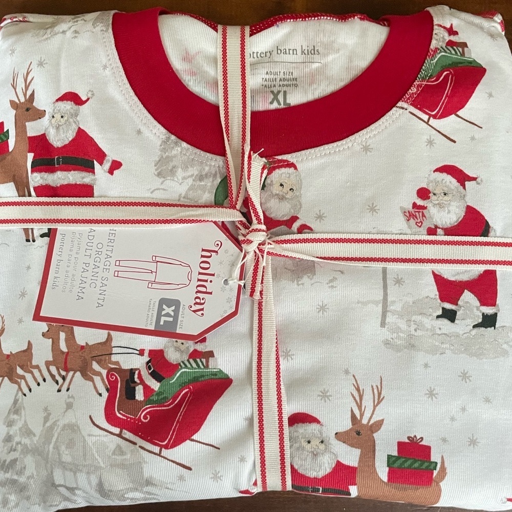 Pottery Barn Heritage Organic Adult Pajama Size XL